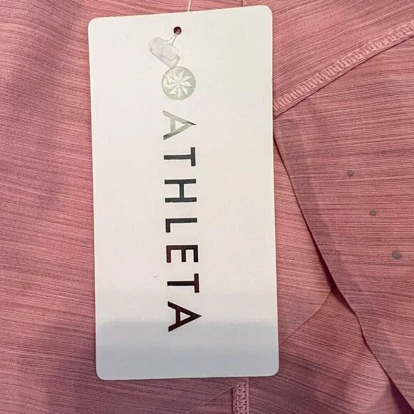 🏷️ NWT Athleta Women's Run With It Textured 3.5" Shorts Begonia Pink Size 1X - Picture 5 of 8